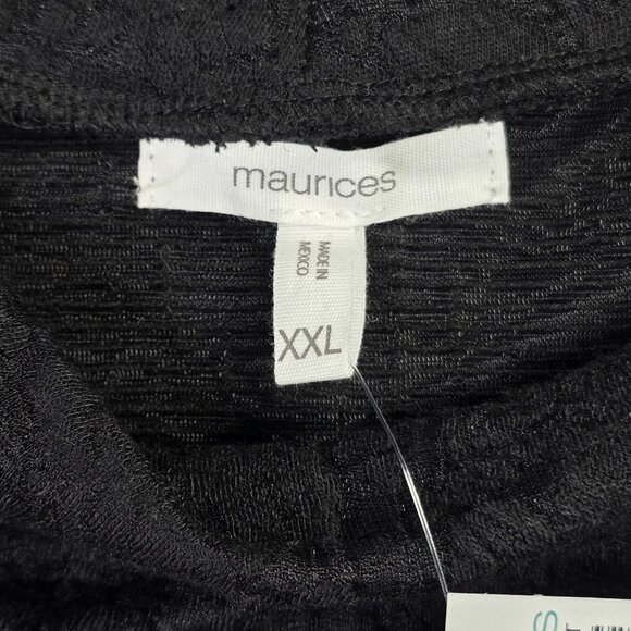Maurices Shirt Womens 2XL Black Sleeveless Mock Neck Textured Burnout Knit Top - Picture 4 of 10